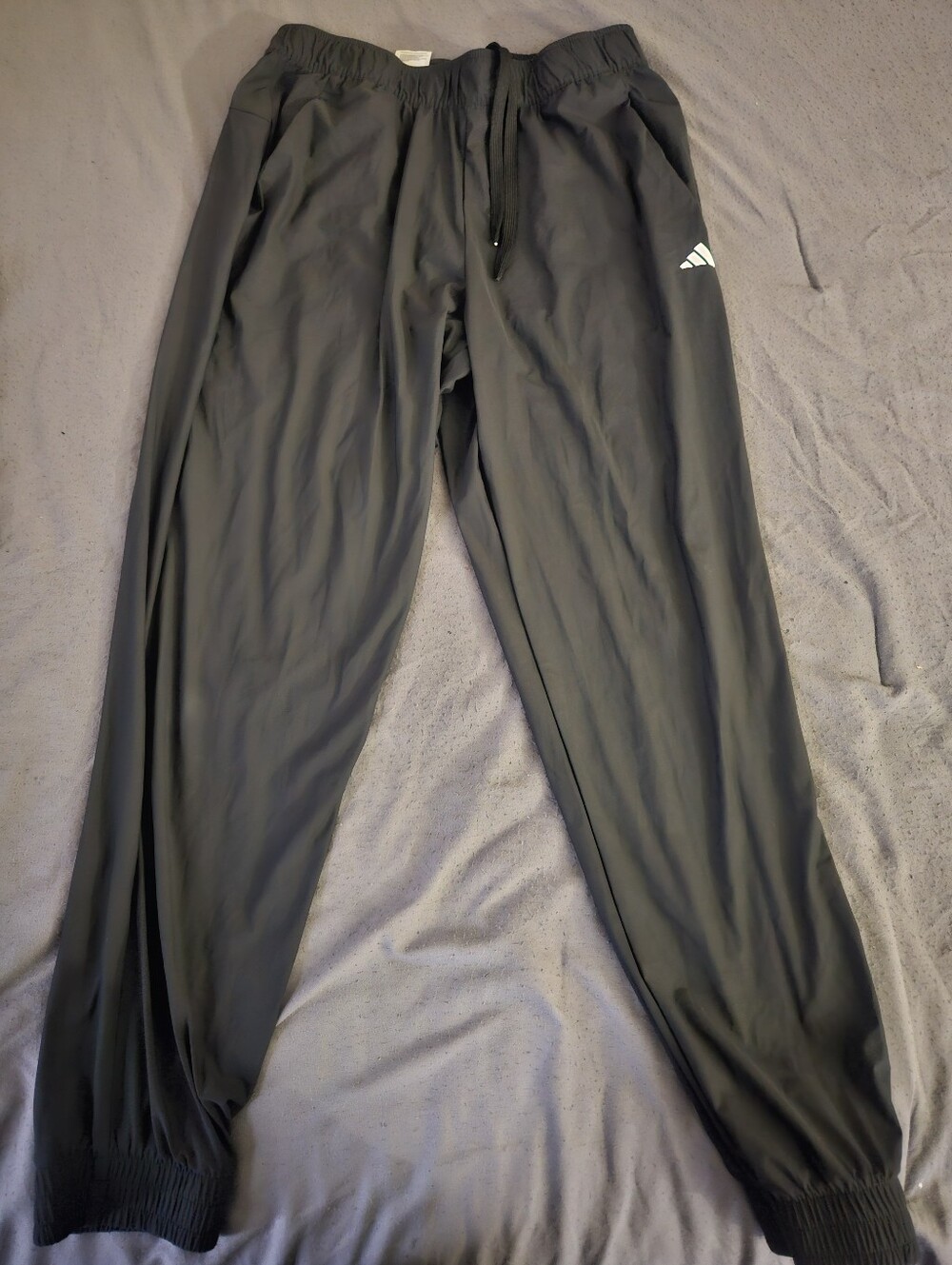 adidas Black Men's Training Joggers with Drawstring Waist